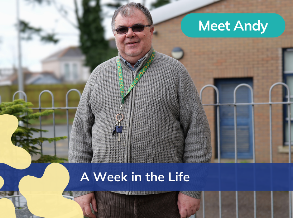 Andy standing outside his Havencare hub in Plymouth, featured in the blog “A Week in the Life of Andy”.
