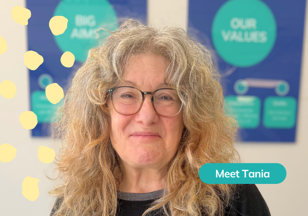 Tania, Havencare's new Supported Housing Manager, smiling at the camera. A 'Meet Tania' label in teal sits in the bottom right corner.
